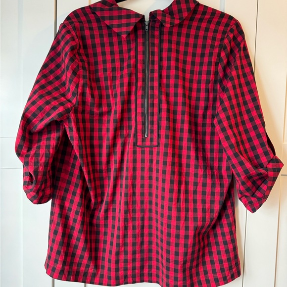 Red and Black Gingham Blouse - Picture 9 of 13